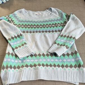 New York & Company Pastel Patterned Sweater